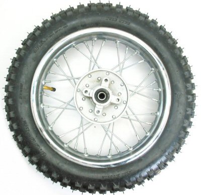 12" Dirt Bike Rear Wheel Assembly